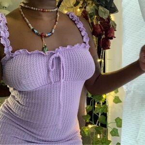 Cute bodycon lavender dress